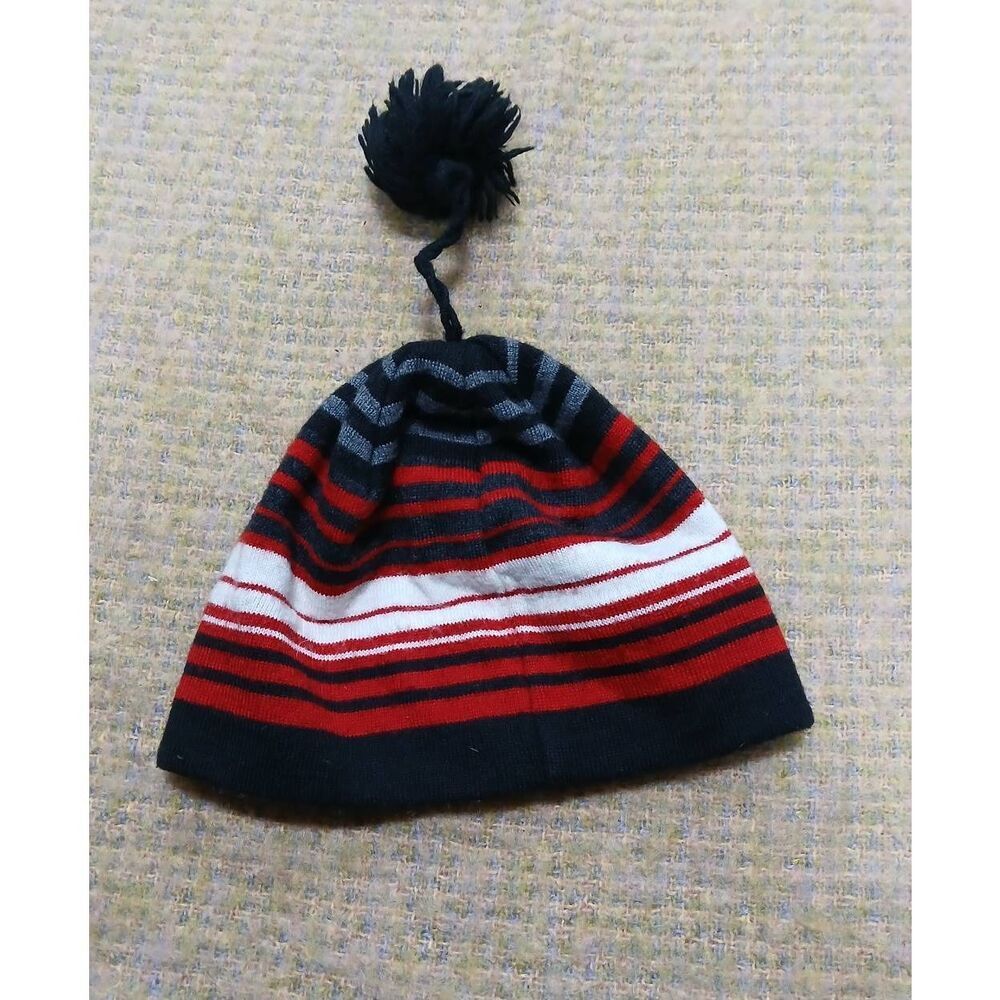 Smartwool mens wool beanie hat red gray